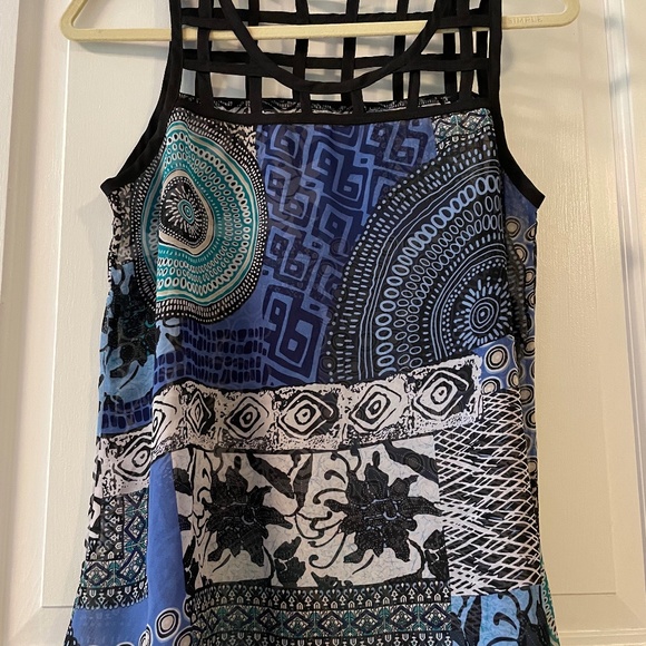 Ya Los Angeles blue/black elevated tank top - Picture 1 of 4